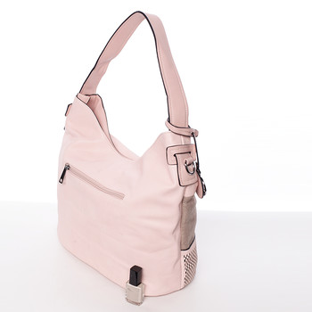 Trendy dámská kabelka přes rameno růžová - MARIA C Fleur
