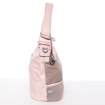 Trendy dámská kabelka přes rameno růžová - MARIA C Fleur