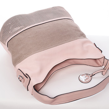 Trendy dámská kabelka přes rameno růžová - MARIA C Fleur