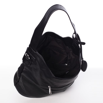 Trendy dámská kabelka přes rameno černá - MARIA C Fleur