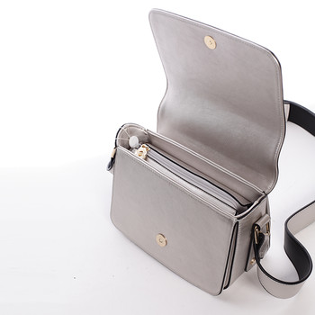 Originální crossbody kabelka stříbrná - Silvia Rosa Bailee