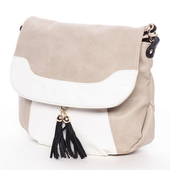 Originální dámská crossbody kabelka taupe - Dudlin Harriet