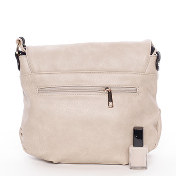 Módní dámská crossbody kabelka taupe - Dudlin Fanchon