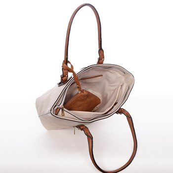 Elegantní dámská kabelka přes rameno meruňková - Dudlin Capucine