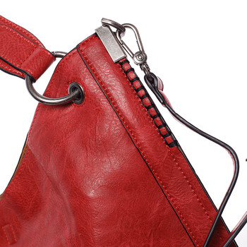 Módní dámská kabelka přes rameno červená - Dudlin Pierretta