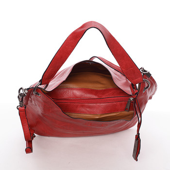 Módní dámská kabelka přes rameno červená - Dudlin Pierretta