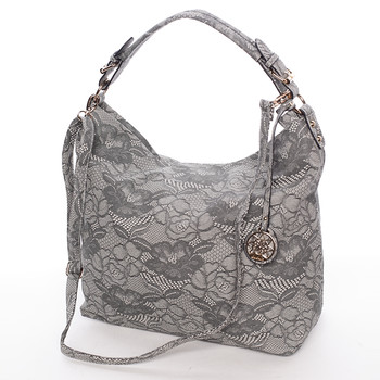 Originální dámská kabelka přes rameno šedá - Dudlin Minnie
