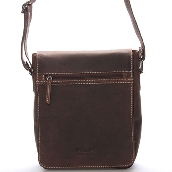 Luxusní pánská kožená taška přes rameno hnědá - WILD Bayley