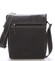 Luxusní pánská kožená taška přes rameno černá - WILD Bayley