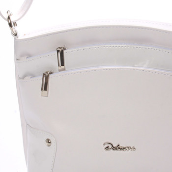 Originální crossbody kabelka bílá - Delami Lealia