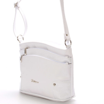 Originální crossbody kabelka bílá - Delami Lealia