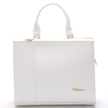 Elegantní dámská kabelka do ruky bílá - Delami Delit