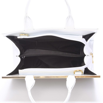 Elegantní dámská kabelka do ruky bílá - Delami Delit