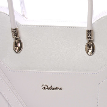 Dámská luxusní kabelka přes rameno bílá - Delami Amalia