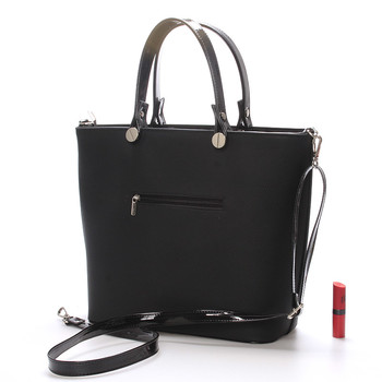 Luxusní dámská kabelka černá struktura - Delami Chantal