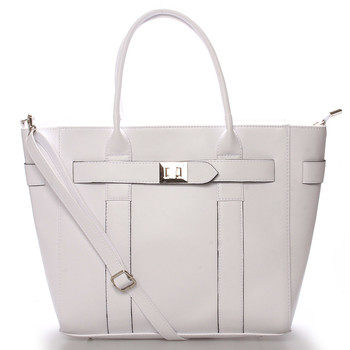 Exkluzivní dámská kabelka do ruky bílá - Delami Olympia