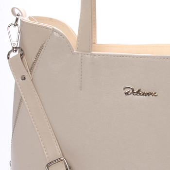 Elegantní dámská kabelka do ruky béžová saffiano - Delami Diahann