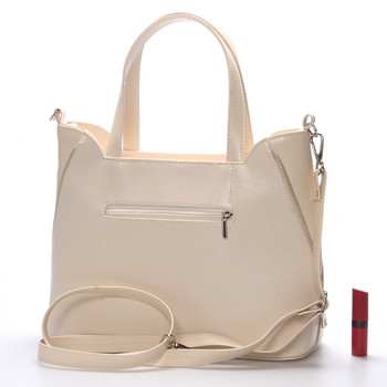 Elegantní dámská kabelka do ruky béžová saffiano - Delami Diahann