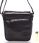 Luxusní černá kožená taška přes rameno - ItalY Burcet