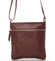 Dámská menší tmavě hnědá kožená kabelka přes rameno - ItalY Slania