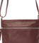 Dámská menší tmavě hnědá kožená kabelka přes rameno - ItalY Slania