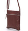 Dámská menší tmavě hnědá kožená kabelka přes rameno - ItalY Slania