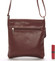 Dámská menší tmavě hnědá kožená kabelka přes rameno - ItalY Slania