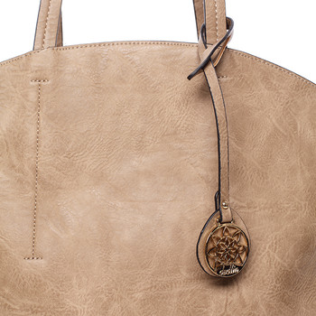 Elegantní dámská kabelka přes rameno taupe - Dudlin Heloise