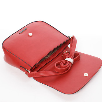Elegantní crossbody kabelka červená - Silvia Rosa Valere