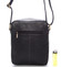 Pánská kožená taška na doklady přes rameno černá - SendiDesign Didier