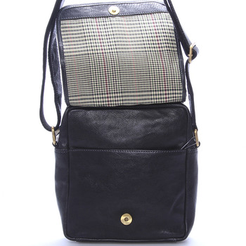 Elegantní pánská kožená taška přes rameno černá - SendiDesign Garnell
