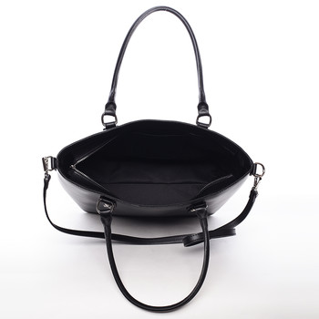 Dámská kožená kabelka černá - ItalY Laci
