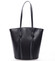 Elegantní dámská kožená kabelka černá - ItalY Holly