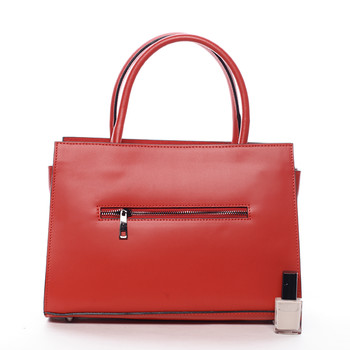 Exkluzivní dámská kožená kabelka červená - ItalY Alita
