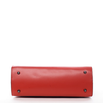 Exkluzivní dámská kožená kabelka červená - ItalY Alita