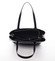 Módní dámská kožená kabelka černá - ItalY Rohais