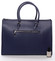 Elegantní dámská kožená kabelka modrá - ItalY Rohais