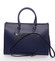 Elegantní dámská kožená kabelka modrá - ItalY Rohais