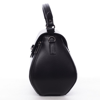 Exkluzivní dámská kožená kabelka černá - ItalY Aubine