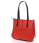 Moderní dámská kožená kabelka červeno černá - ItalY Adalicia