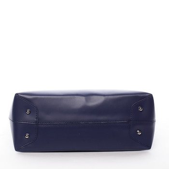 Elegantní dámská kožená kabelka modrá - ItalY Aimee