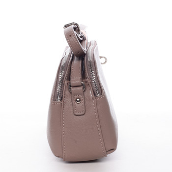 Trendy dámská crossbody kabelka taupe - David Jones Esme