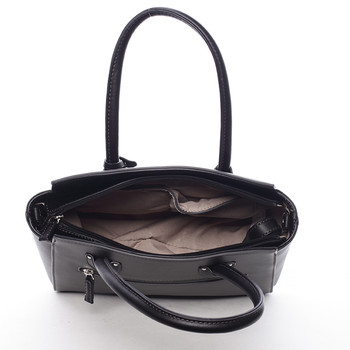 Exkluzivní dámská kabelka do ruky černo šedá - David Jones Mallory