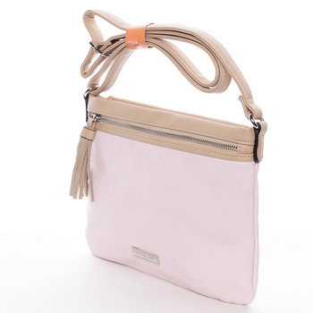 Módní dámská crossbody kabelka růžová - David Jones Mercer