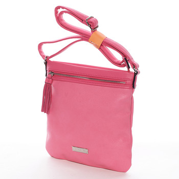 Moderní dámská crossbody kabelka fuchsiová - David Jones Azurine