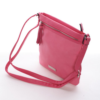 Moderní dámská crossbody kabelka fuchsiová - David Jones Azurine