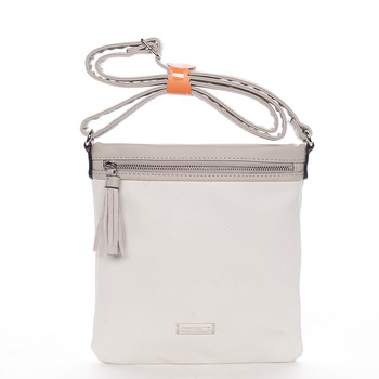 Moderní dámská crossbody kabelka krémově šedá - David Jones Azurine