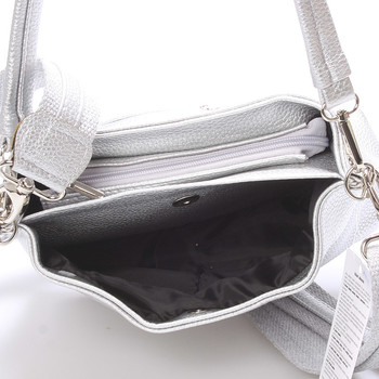 Dámská crossbody kabelka stříbrná - Delami Fanetta