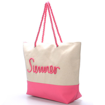 Plážová růžová taška Summer - Delami Sunline