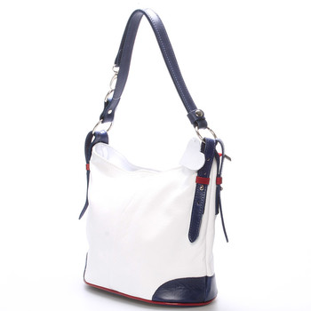 Bílá kožená kabelka přes rameno crossbody ItalY Harmony